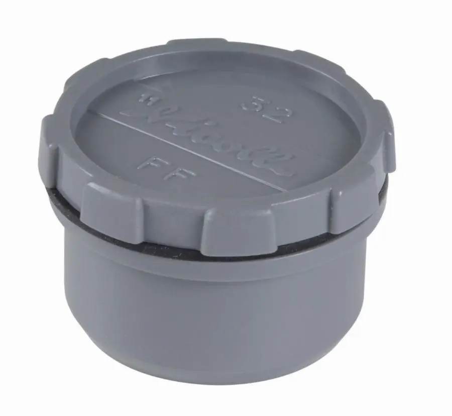 Tampon de visite mâle-femelle NICOLL + bouchon - PVC gris - Ø 32 mm - FF