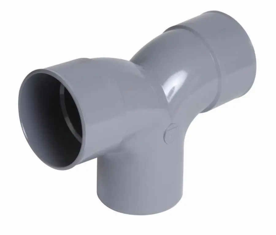 Coude mâle-femelle NICOLL double parallèle à 87°30 - PVC gris - Ø 100 mm - OT8