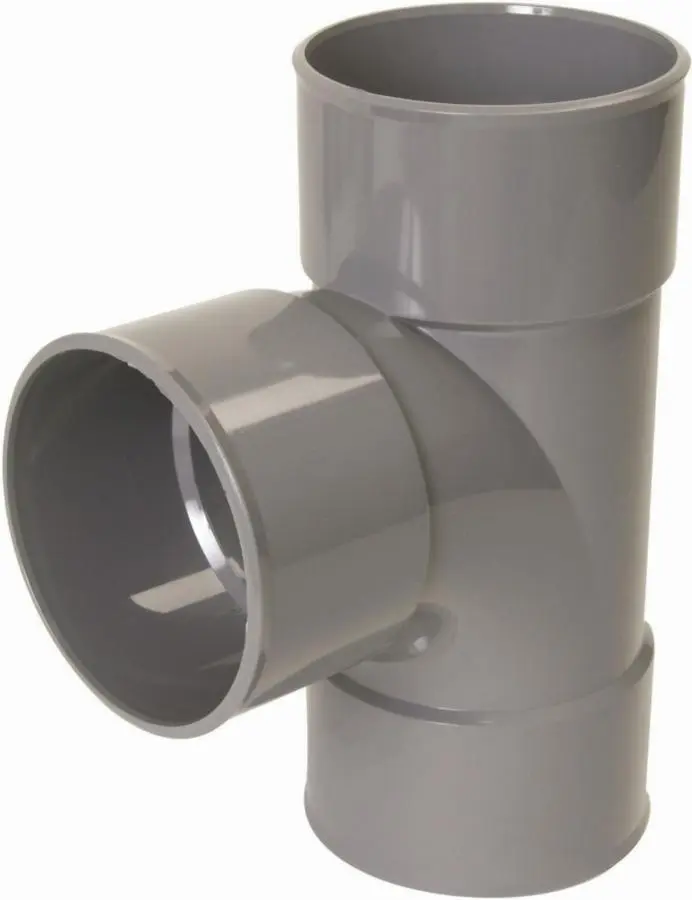 Culotte et embranchement NICOLL simple femelle-femelle à 87°30 - PVC gris - Ø 100 mm - BT188