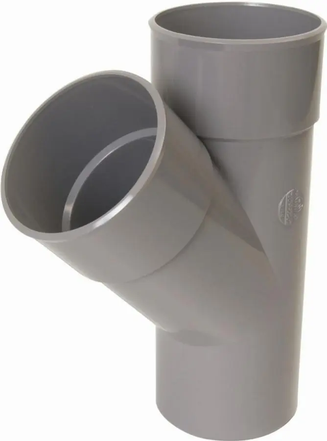 Culotte et embranchement NICOLL simple male-femelle à 45° - PVC gris - Ø 100 mm - BT14