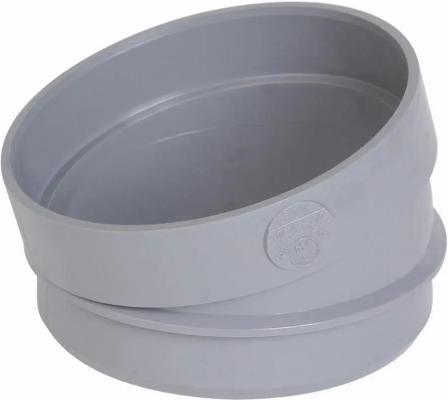 Secteur de coude NICOLL - Mâle - femelle - 15° - Ø 100 mm - ST1