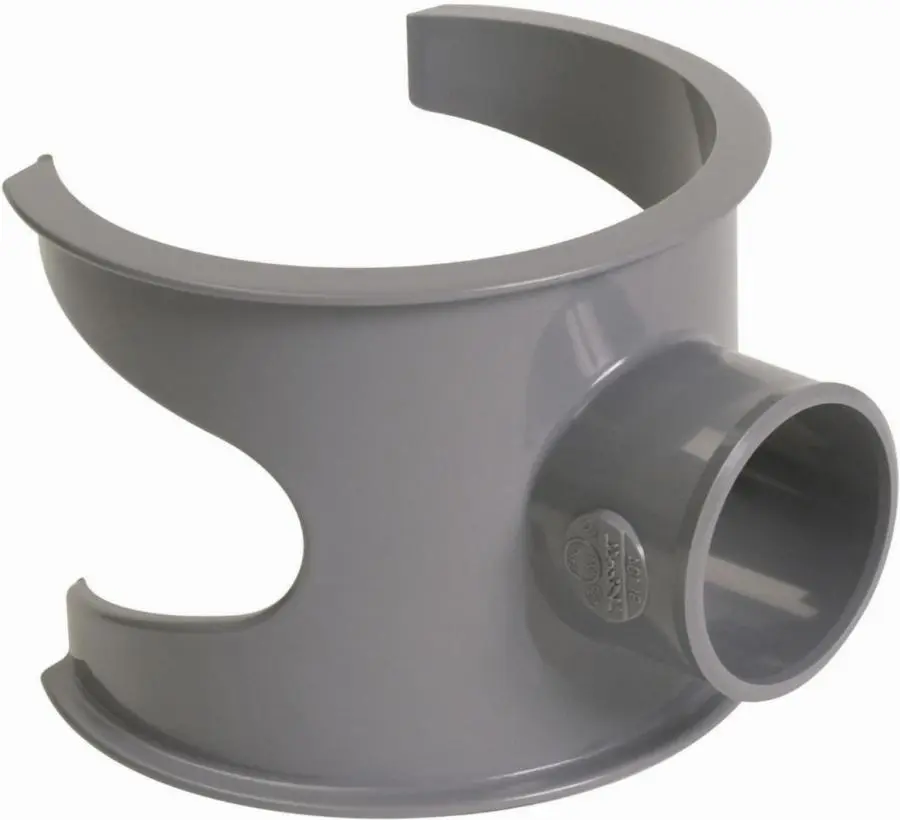 Selle de branchement NICOLL - 90° PVC pour tube d'évacuation gris - Ø 100/32 mm - SL103