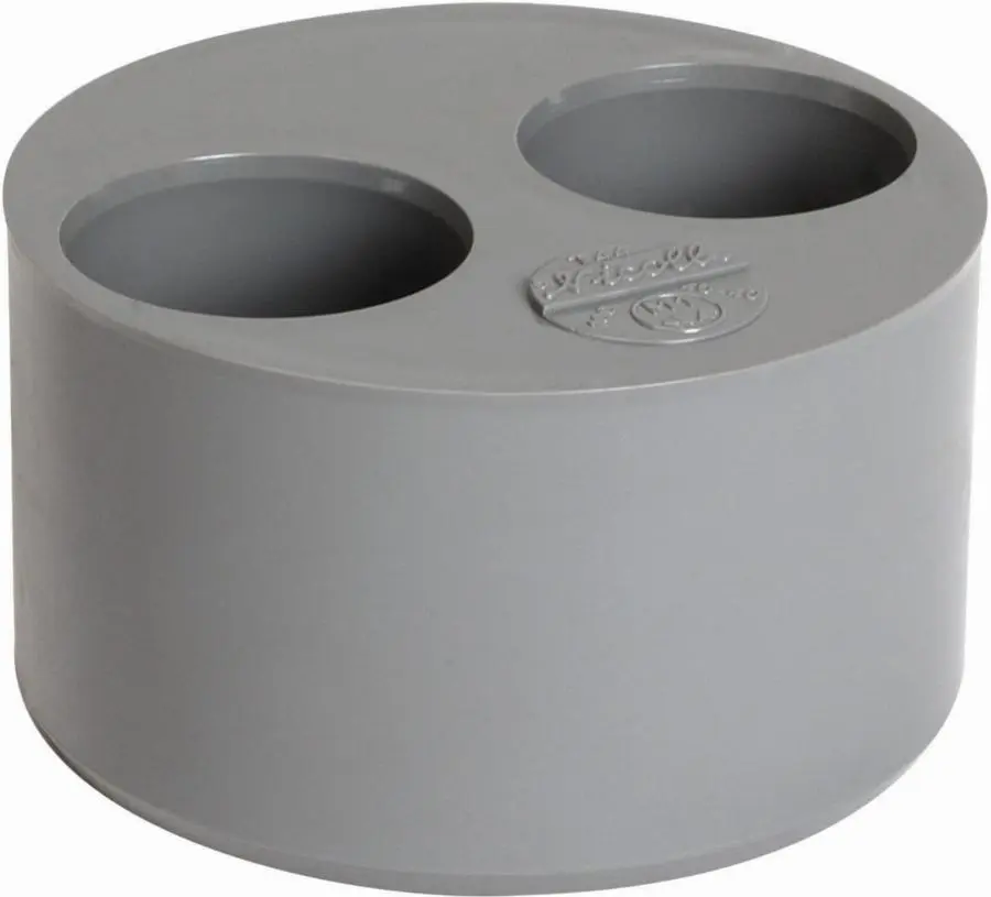 Tampon de réduction NICOLL  mâle-femelle - Double Ø100/40-40 mm - T44