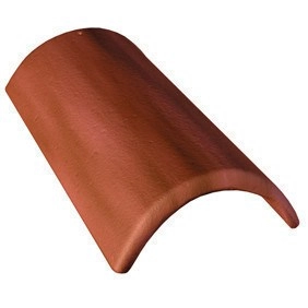 Tuile faîtière demi-ronde TUILERIES 50 cm - brun masse pour ardoise - COV62046
