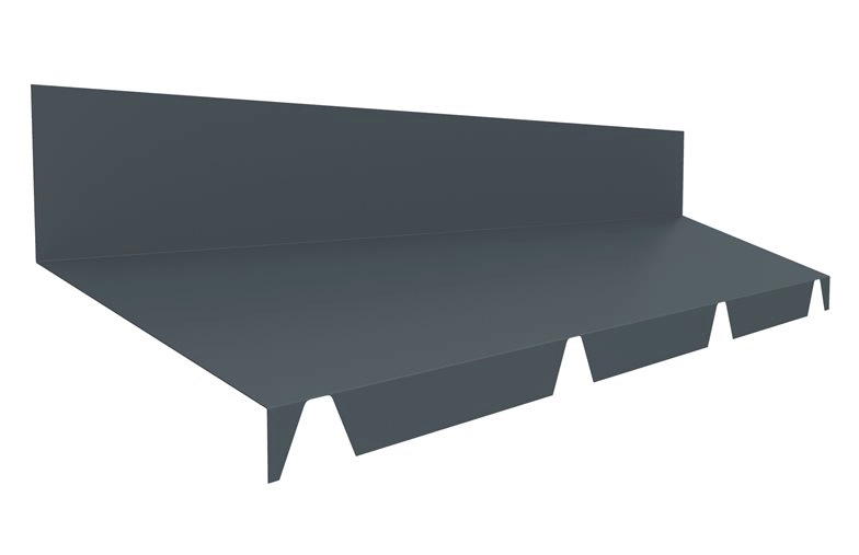 Faîtage contre mur cranté JORISIDE - 2.10m dev. 400 mm - RAL 7016 - 809