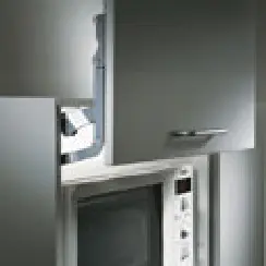 Ferrure porte relevante micro ondes 2 verrins blanc pour caisson de 600mm LMC - FER502012BL