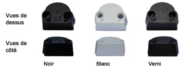 Rehausse de gâche 12 mm - Pour tringle 16 x 8 - Blanche - RH168EB