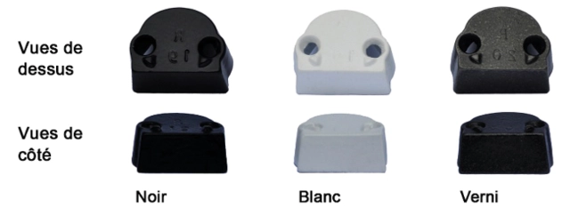 Rehausse de gâche 19mm - Pour tringle 16 x 8 - Epoxy vernie - RH168BV19