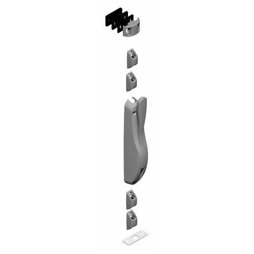 Kit 4 crémone pompier DEESSE argent 7014 CROISEE DS - sans tringle avec 4 guides - 7014ARGENT