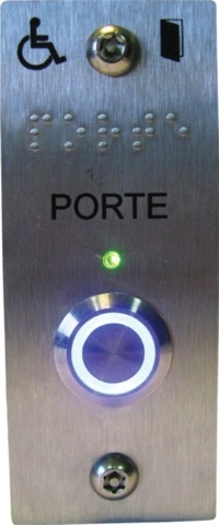 Kit bouton poussoir étroit PMR INTEGRAL SYSTEME plaque étroite pré-câblée 4 fils - 19008