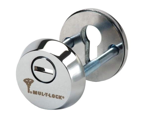 Rosace blindée nickel MUL-T-LOCK pour cylindre européen - 26930521