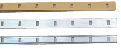 Crémaillère aluminium à encastrer 1337 VACHETTE - Anodisé argent - L.2 m - 0290254