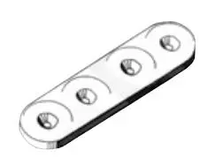 Patte d’assemblage Systemtac 2199 PRUNIER - 22x82x5 mm - Blanc - 100 pièces - STBP199