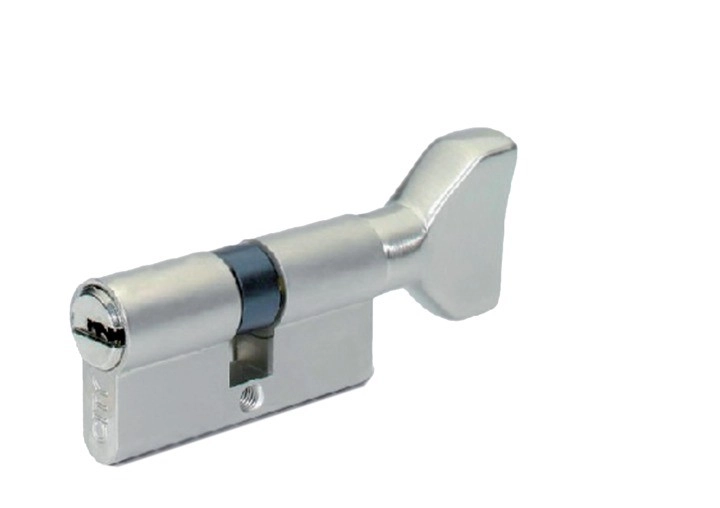 Cylindre à bouton CAVERS ISEO 40x40mm - laiton nickelé - varié V04 KCF005504 - 535940409V04