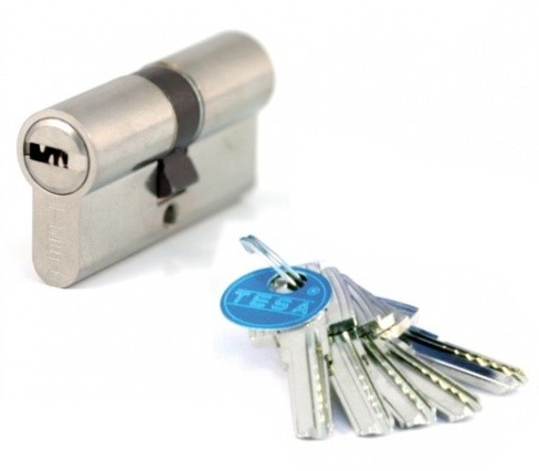 Cylindre de sûreté TESA T60 débrayable - Nickelé - 30 x 50 - Varié - 5 clés - T6553050N