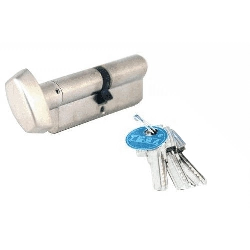 Cylindre de sûreté à bouton TESA T60 réversible - Nickelé - 30 x 40 - Varié - 3 clés - T65B3040N