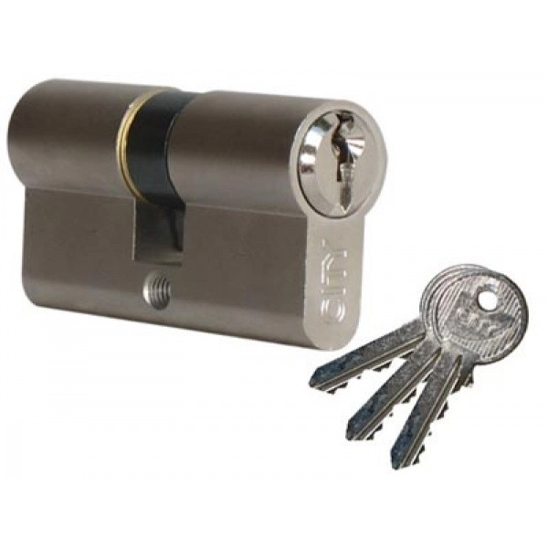 Cylindre double City varié - 30 x 30 - Laiton nickelé - 520930309 