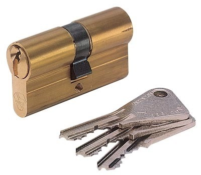 Cylindre double V5 7100 VACHETTE Laiton varié 30x40 mm + 3 clés - 17159000