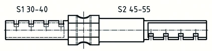 Barre de prolongement ABUS pour cylindre double 30-40/45-55 - 50MXS12