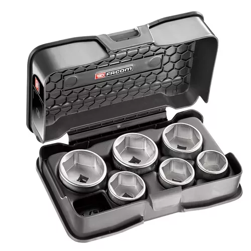 Jeu de douilles pour cloches filtre à huile FACOM - D.163-J6PB