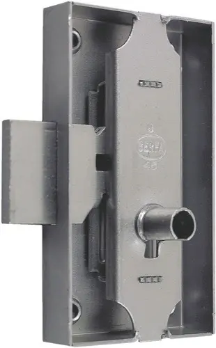 Serrure de meuble en applique Ref 12033 Fer poli-[Modèle:Axe 35mm G]