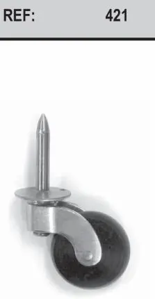 Roulette de meuble ancien galet nylon Ref 421-[Dimensions:421 / 35mm]