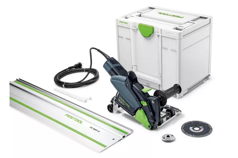 Système de tronçonnage diamant DSC-AG 125-Plus-FS - FESTOOL - avec rail de de guidage et SYSTAIER - 578530