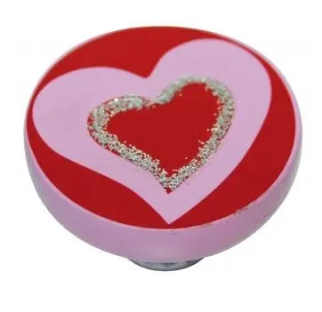 Bouton "coeur" résine