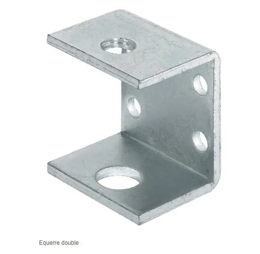 Equerre double avec filet intérieur M10