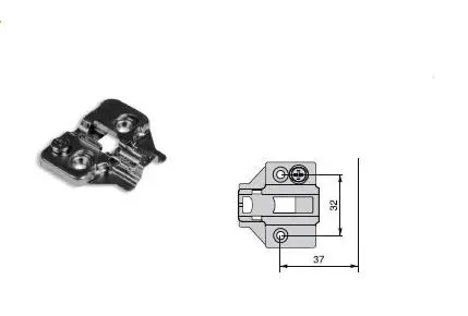 Embase pour charnière avec amortisseur