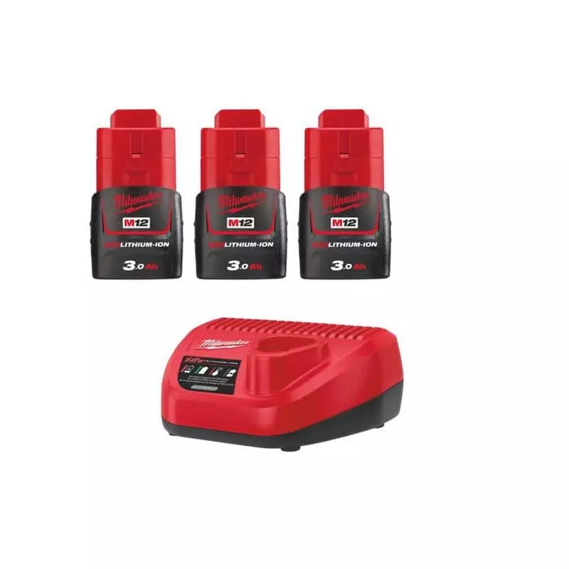 Pack NRJ 12V 3.0Ah Red Li-Ion M12NRG303 - Milwaukee - 4933459207