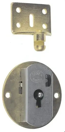 Serrure ronde à entailler pour abattant 12525