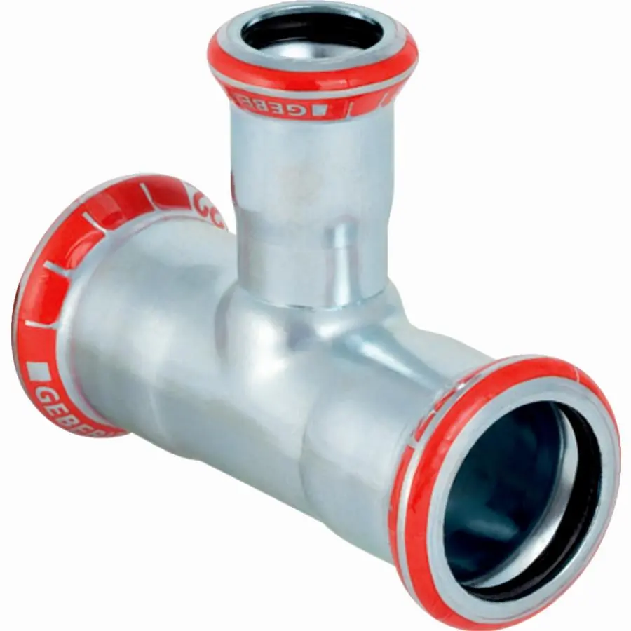 Té réduit GEBERIT Mapress Acier Carbone d=12mm d1=15mm d2=12mm - 2185:2141101