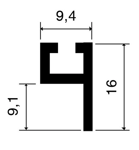 Profil porte-joint 4110 VACHETTE L.2.25 m - 866992