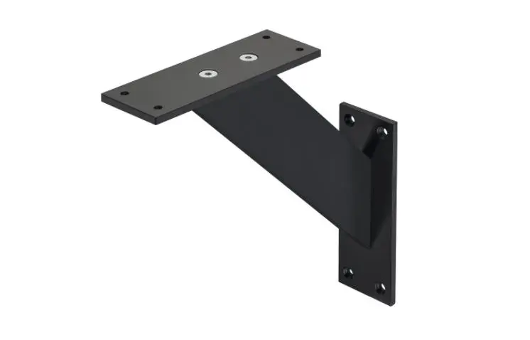 Console de snack inclinée aluminium noir foncé