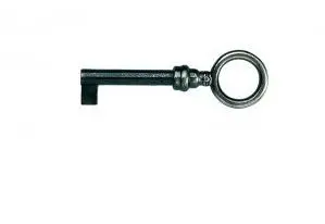 Clé de meuble "Anglais" 1250 T.35 Zamak Vieux fer