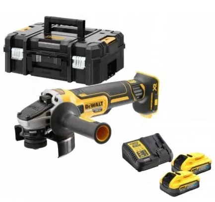 Meuleuse DEWALT Ø125mm 18V - 2 batteries 5Ah POWERSTACK - DCG405H2T-QW