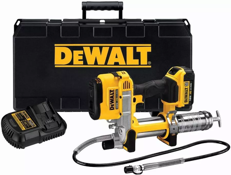 Pompe à graisse XR 18V 4AH Li-Ion - DEWALT  - avec 1 batterie 4.0 Ah - chargeur - coffret - DCGG571M1-QW