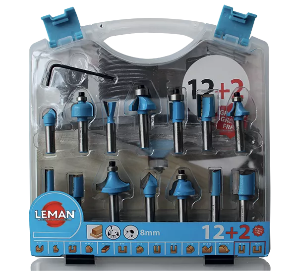 Coffret de 14 mèches à défoncer LEMAN 428.700.14