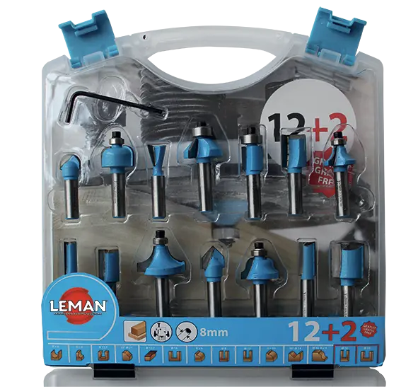 Coffret de 14 mèches à défoncer LEMAN 428.700.14