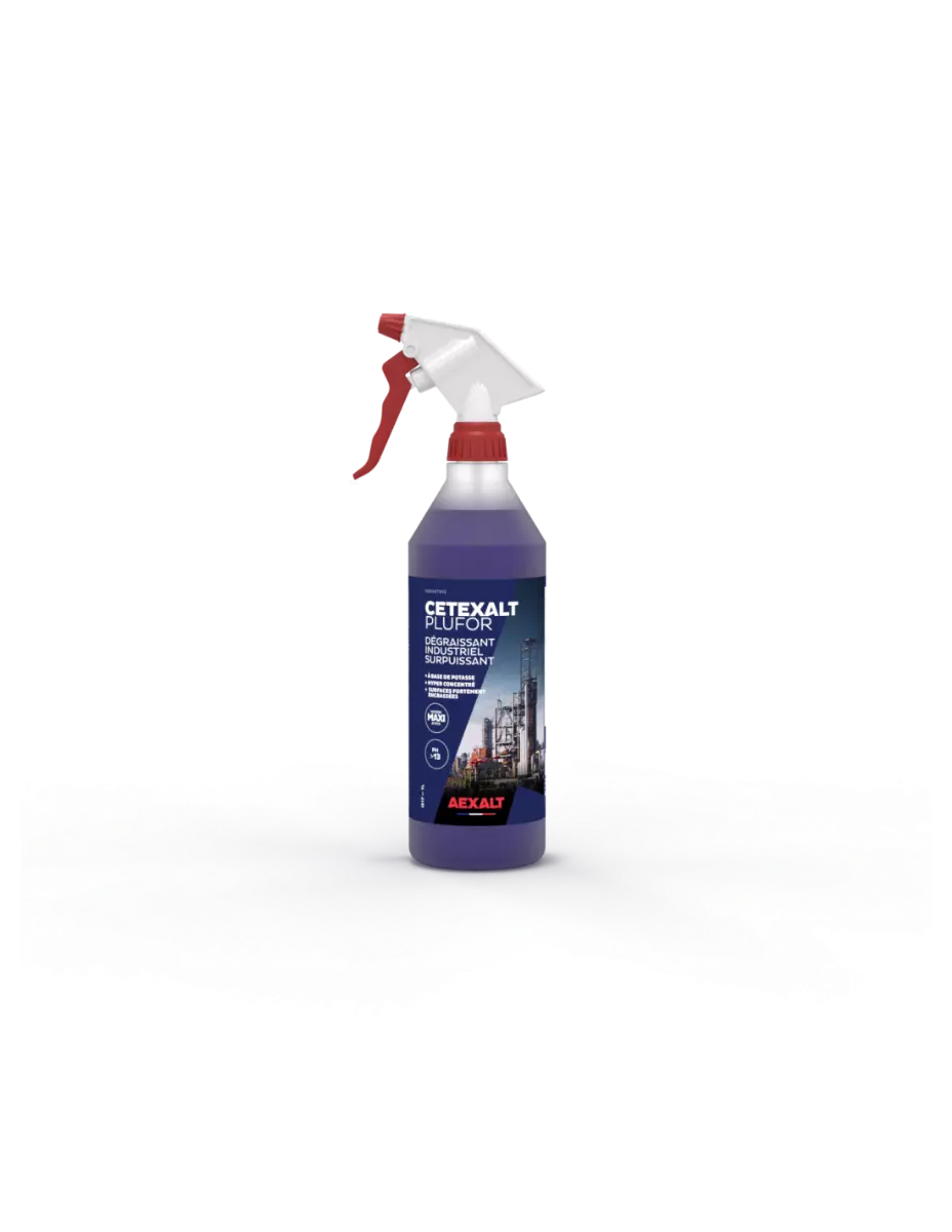 Cetexalt Plufor - Dégraissant industriel surpuissant Bidon - 1 L + vaporisateur - AEXALT - I517