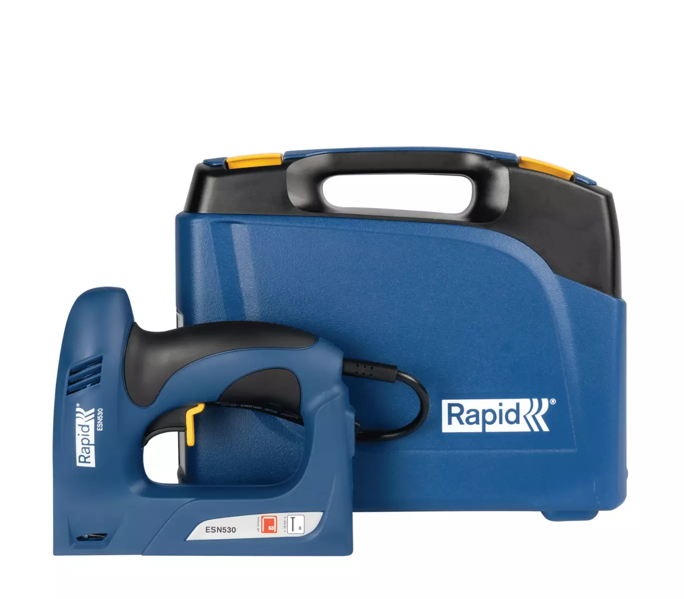 Agrafeuse électrique ESN530 pour agrafes fil fin 53/6-14 mm - 8/15 mm - Coffret - RAPID-ISABERG - 5000129