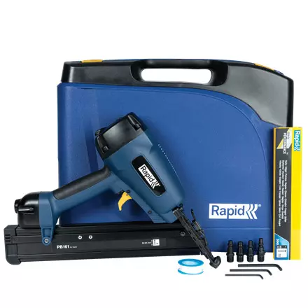 Cloueur pneumatique professionnel PB161 pour agrafes 32/32-63.5 mm - Coffret - RAPID-ISABERG - 5000104