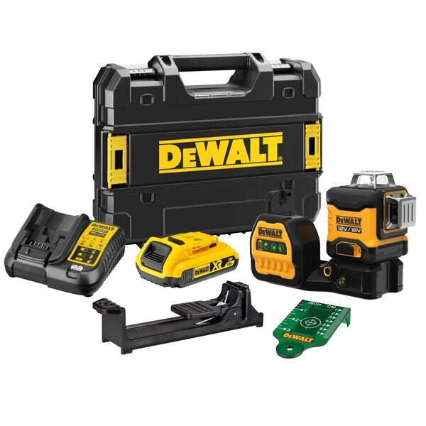 Niveau laser multiligne 3x360 XR 12V/18V 2Ah Tstak - DEWALT - DCE089D1G18-QW