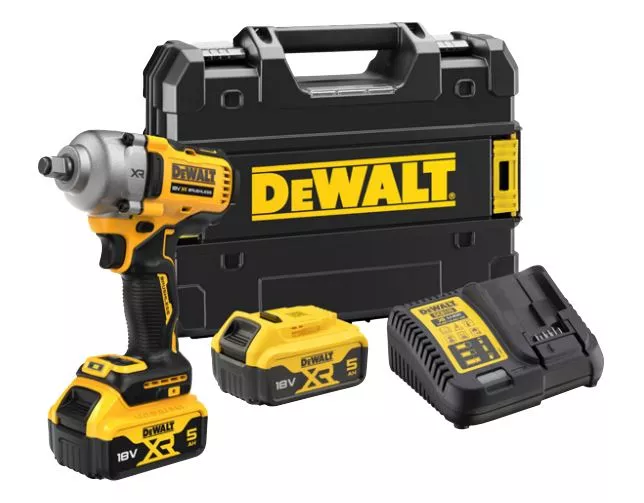 Boulonneuse à chocs 1/2" compacte XR 18V 5.0Ah li-ion brushless DEWALT Jonc de sécurité - DCF891P2T