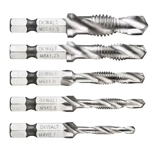 Foret à tarauder 156 mm emmanchement Hexagonal - DEWALT - 5 pièces - DT50060-QZ