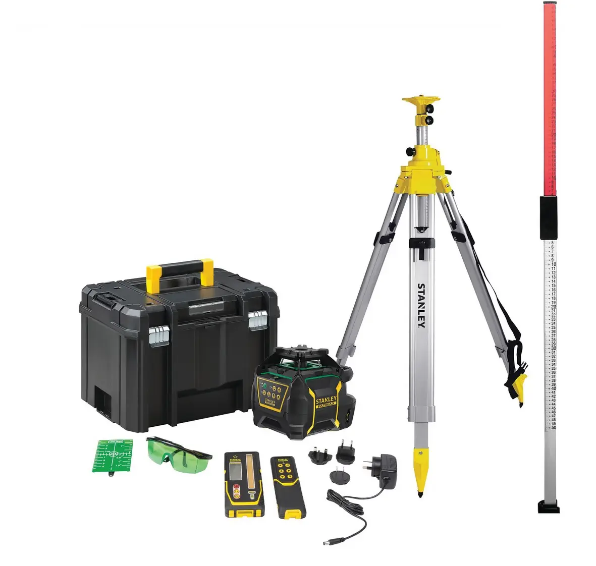 Pack pro niveau laser rotatif double pente - faisceaux rouges - USB-C - DEWALT - DCLE15211RL-QW