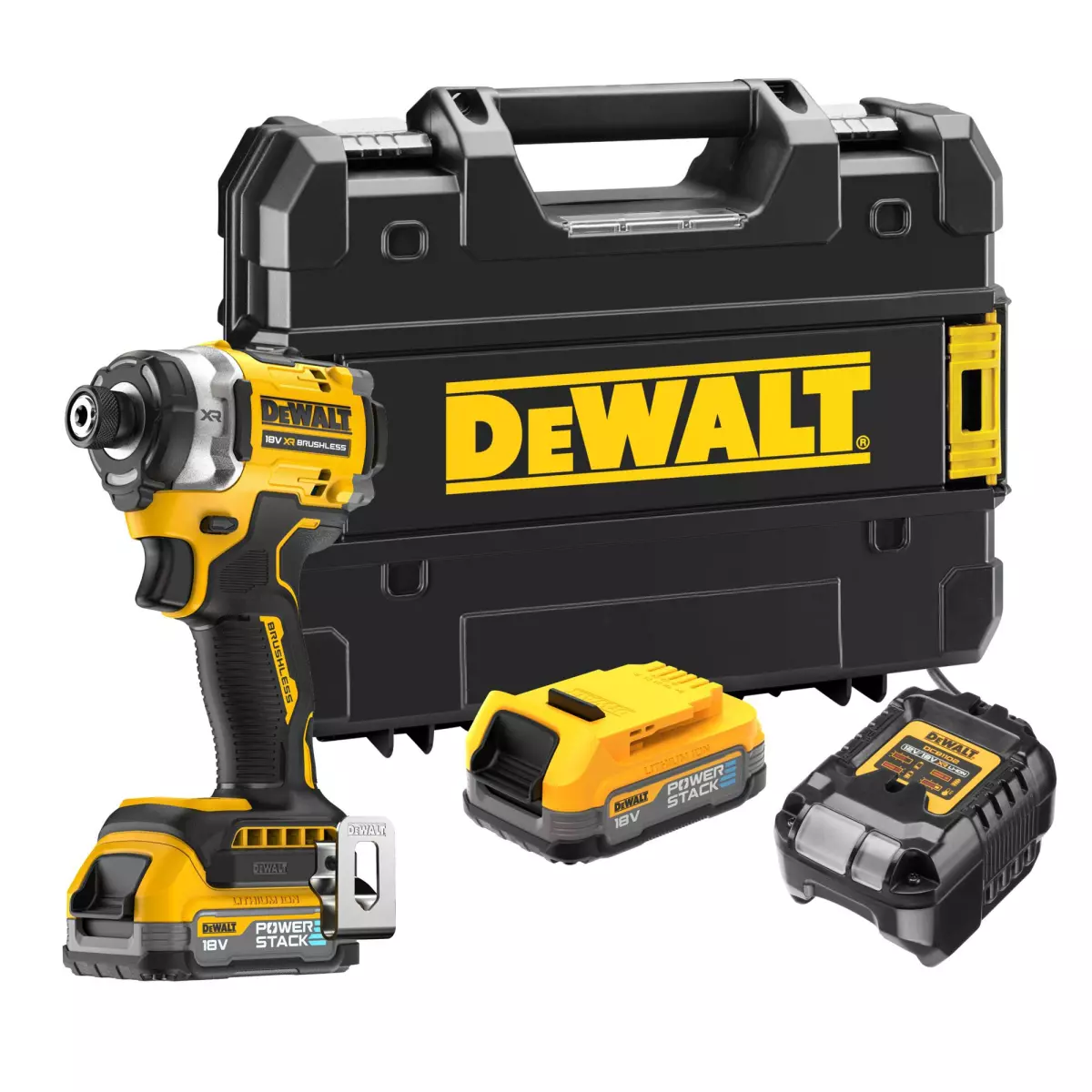 Visseuse à chocs 3 Vitesses 18V 282Nm XR - DEWALT - avec 2 batteries 18V 1.7Ah - chargeur - TSTAK - DCF860E2T-QW