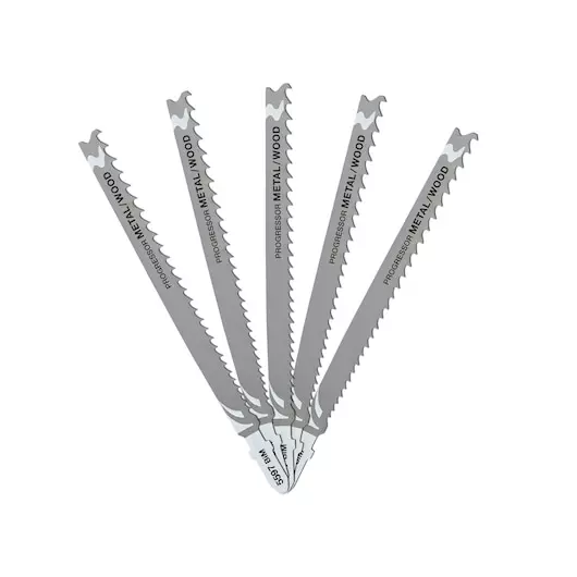 Lame de scie sauteuse denture Progressor profondeur de coupe bois<65 mm métal<10 mm attache en T - Lot de 5 pièces - DEWALT - DT2059-QZ