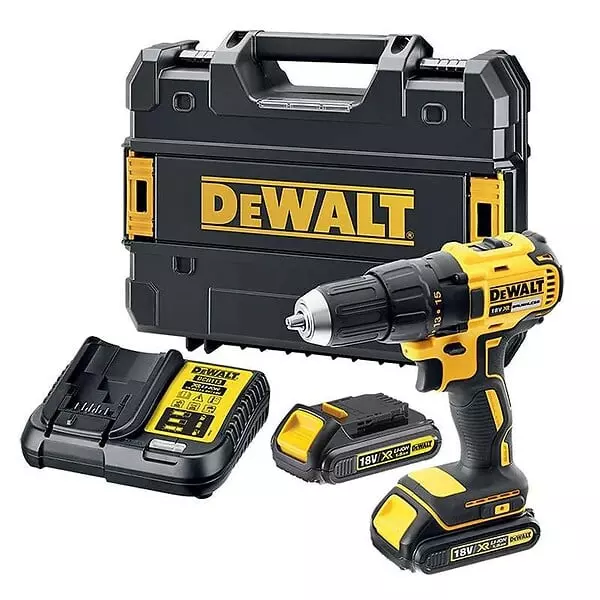 Perceuse visseuse sans fil + 2 x Batteries 1,5 Ah + Coffret T-STAK - DEWALT - DCD777S2T-QW